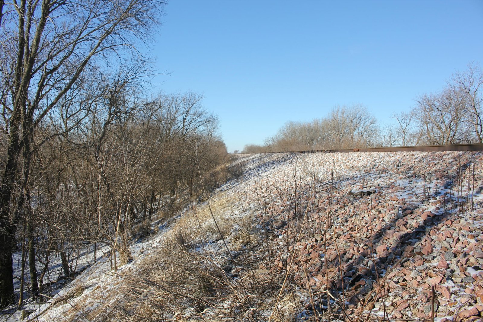 Looking west